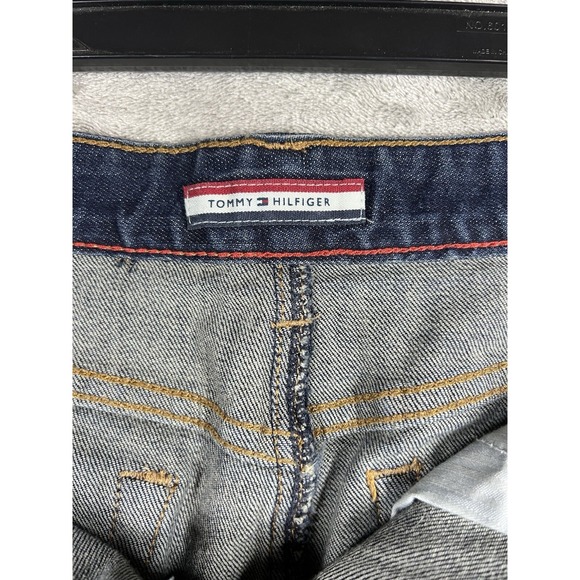 Tommy Hilfiger Skirt Women's denim jean Blue size 2 retro classic Y2K Whiskers - Picture 3 of 6